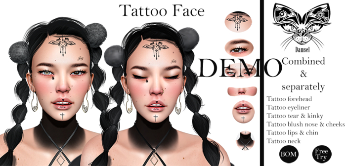 Tattoo Damsel Face Combined DEMO