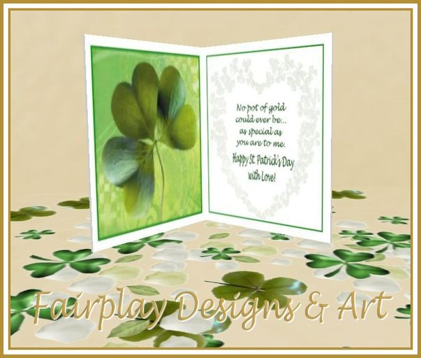 ~FDA~Happy St. Patrick's Day with Love Card~