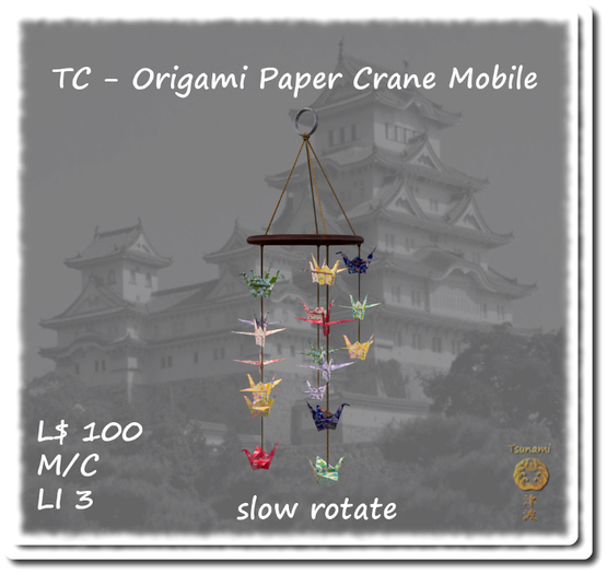 TC - Japanese Paper Crane Mobile