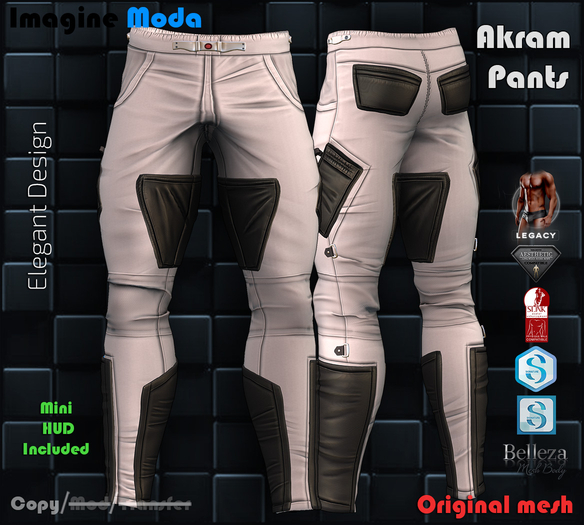 Akram Pants  {White} Aesthetic, Gianni, Geralt, Slink, Jake, Legacy -Imagine Moda-