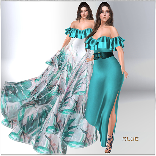 GGVG WINDY DRESS BLUE