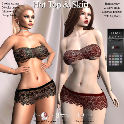 LEIGH - Hot Top & Skirt