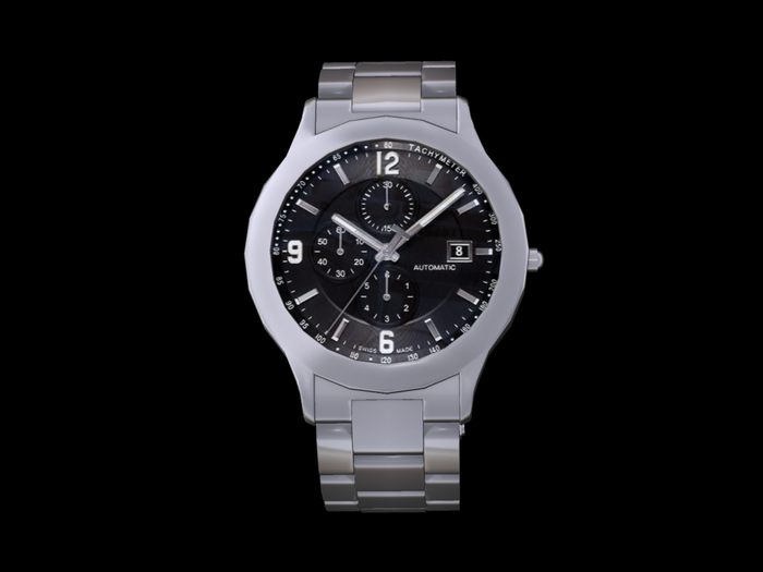 Mesh Men's watch - SILVER and black - BOXED