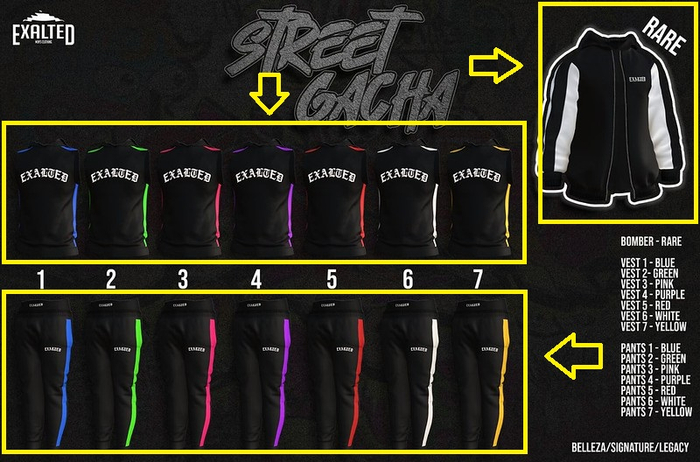 COMPLET SET - ExalteD - Street Gacha Vest + WITH RARE {Legacy}