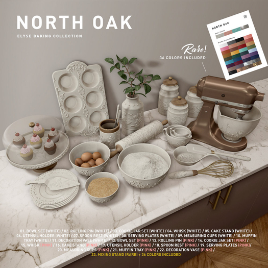 02. [North Oak] + Rolling Pin (white)