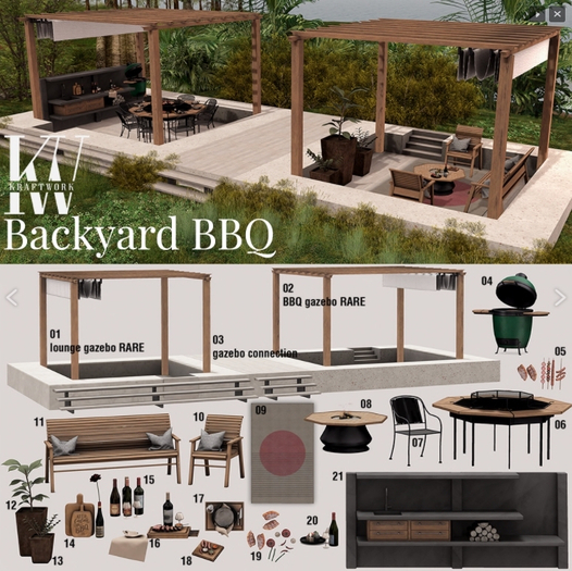 09 KraftWork Backyard BBQ . Lounge Rug