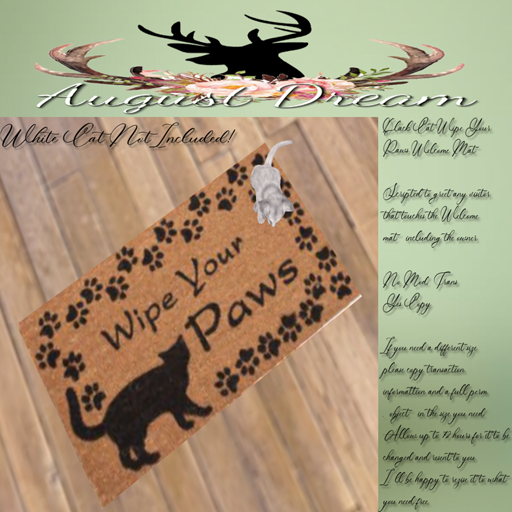 [AD] Welcome Black Cat Wipe Your Paws Scripted To Welcome