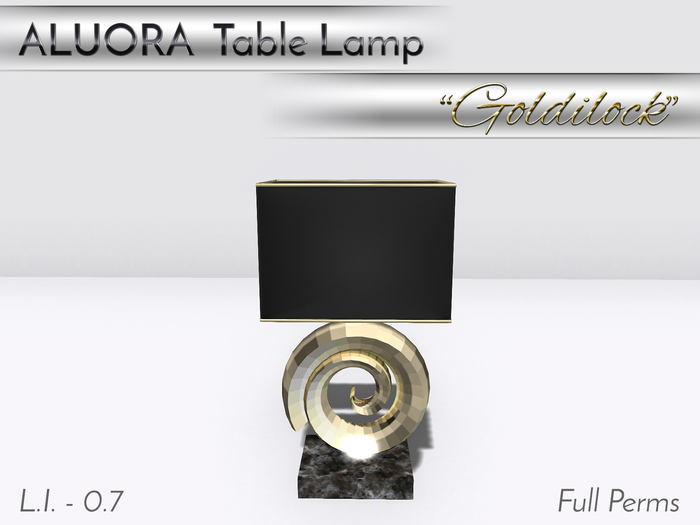 ALUORA table Lamp "Goldilock" - Full Perms