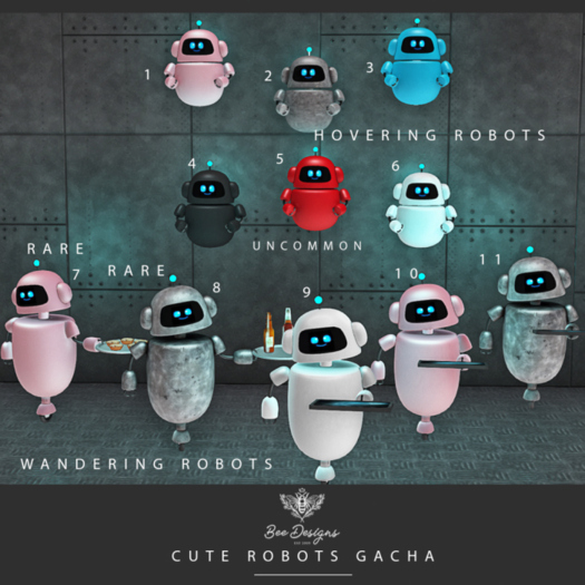 Bee Designs Cute Robots Gacha 2