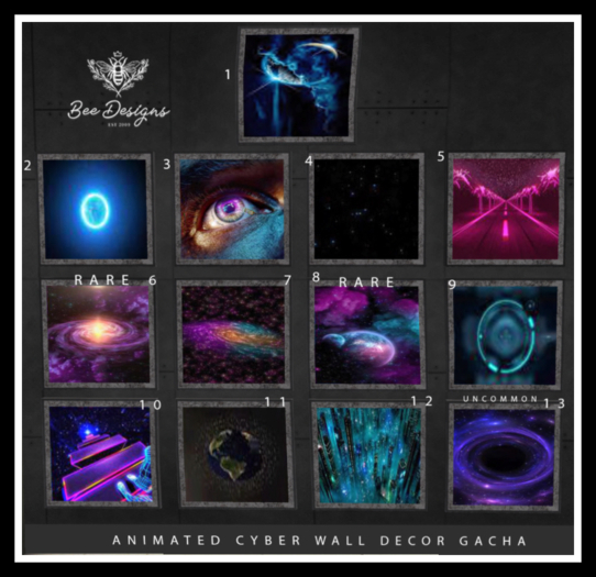 Bee Designs Animated Cyber wall decor gacha 13 UNCOMMON