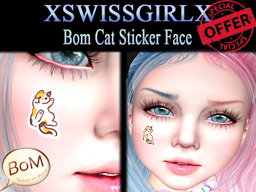 Bom Cat Sticker Face