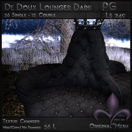 !OA-MEO! =DeDoux= Lounger Dark PG [HUD] WearMe