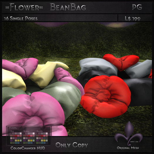 !OA-MEO! =Flower= BeanBag  [HUD] WearMe
