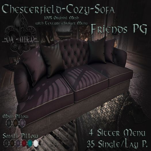 *OA-MEO*Chesterfield-Cozy-Sofa  Friends F [BOX] WearMe