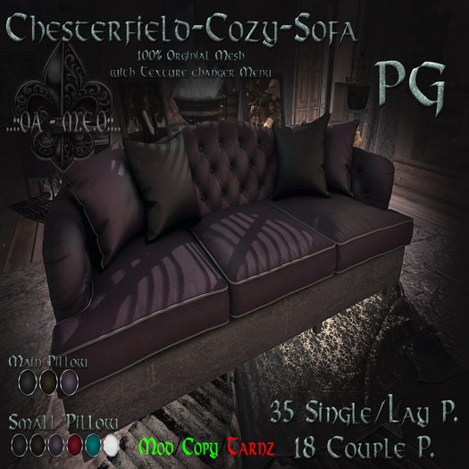 *OA-MEO*Chesterfield-Cozy-Sofa PG F [BOX] WearMe