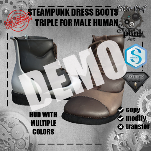 SW - Steampunk Dress Boots Triple for Male(Box) DEMO