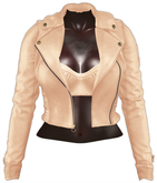 Kaithleen's Colette Leather Moto Jacket - Yellow