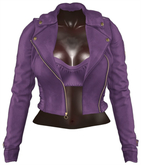 Kaithleen's Colette Leather Moto Jacket - Purple