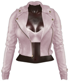 Kaithleen's Colette Leather Moto Jacket - Poudre