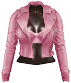 Kaithleen's Colette Leather Moto Jacket - Pink