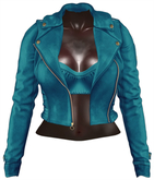 Kaithleen's Colette Leather Moto Jacket - Mint