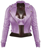 Kaithleen's Colette Leather Moto Jacket - Lavender