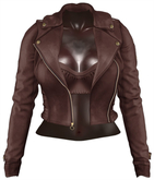 Kaithleen's Colette Leather Moto Jacket - Brown