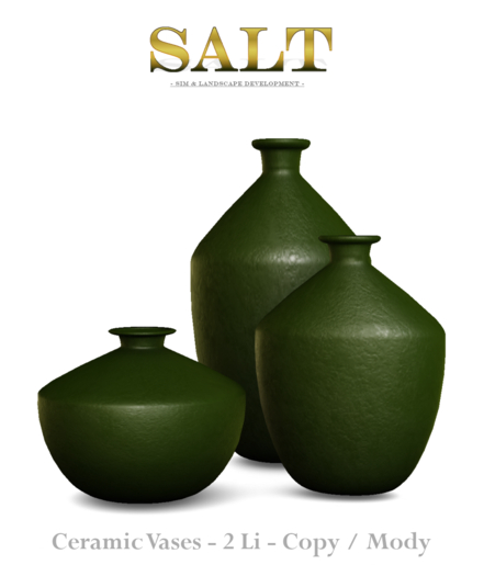 [SALT] - Ceramic Vases -  Green