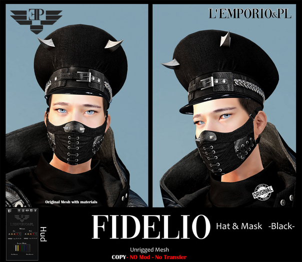 L'Emporio&PL::*Fidelio*:: -Hat&Mask- BLACK.