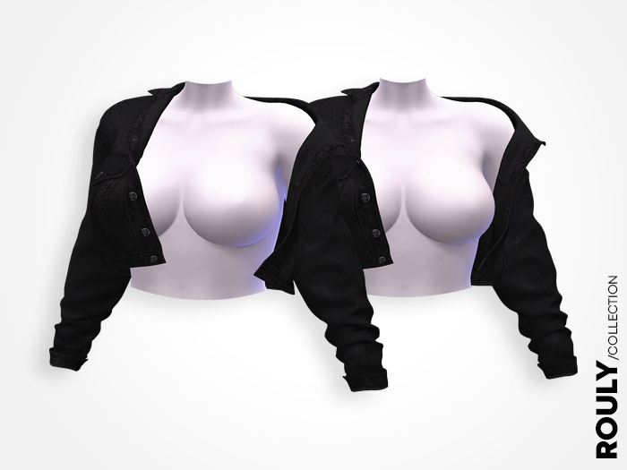 10 ROULY :: Summer Denim Jacket - Black