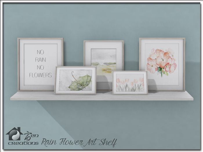 Rain Flower Art Shelf