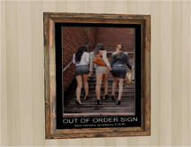 Wood Framed Out Of Order Poster