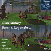 Elvin Bench & Log sit scene -Box