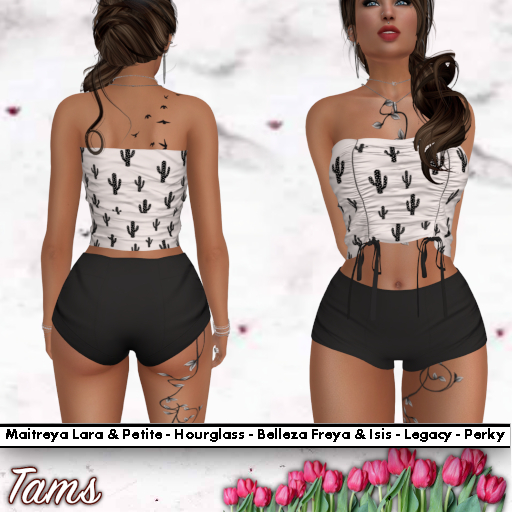 Front Ruched Top and Shorts - Clair