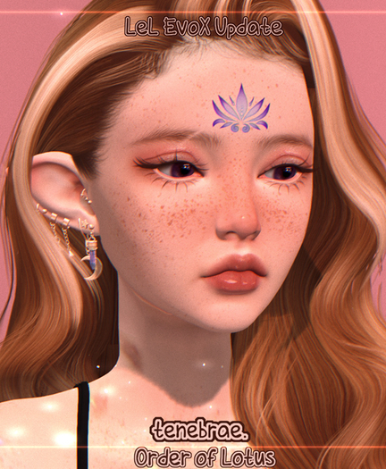 tenebrae. Order of Lotus Face Tattoo (BOM)