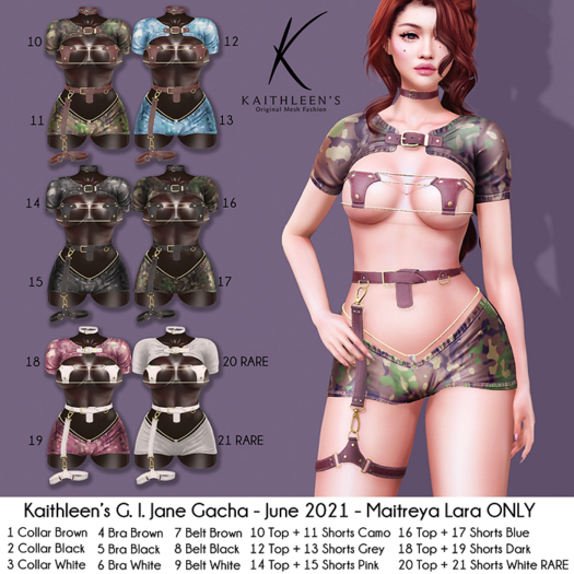 11 Kaithleen's G.I.Jane Shorts Camo Maitreya