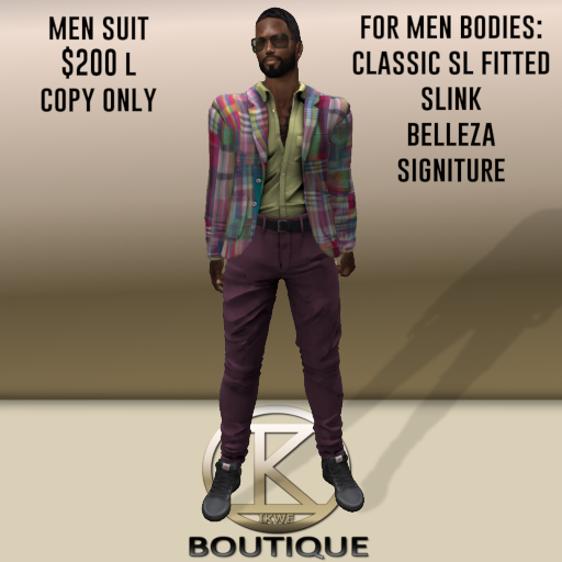 IKWE MEN STYLISH SUIT PATCHWORK