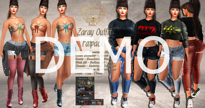 DEMO - Nala Design - Zaray Outfit Fatpack  - Mesh Bodies