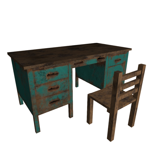 Old metal table v6 Mesh