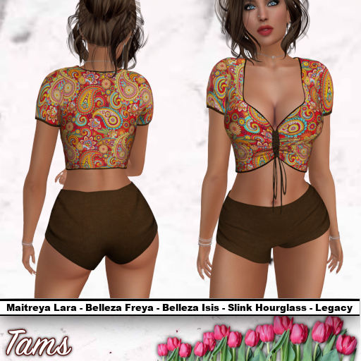 Drawstring Ruched Top and Shorts - Kendra