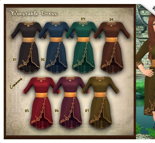 [V/W] C02 - Constable Blue Dress S
