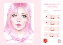 ~Peashe~ GIFT! 1L Heart face tattoos