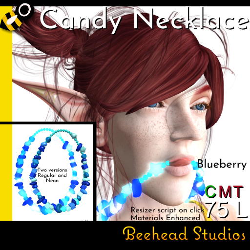 Candy Necklace Blueberry