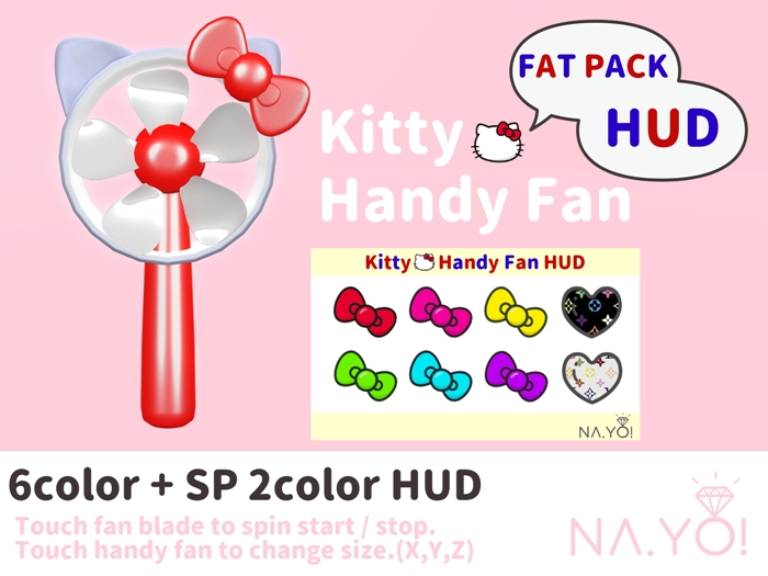 NAYO! - Kitty Handy Fan HUD*FAT PACK*