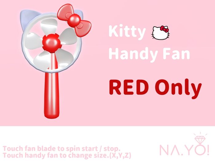 NAYO! - Kitty Handy Fan*RED*
