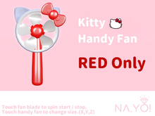 NAYO! - Kitty Handy Fan*RED*