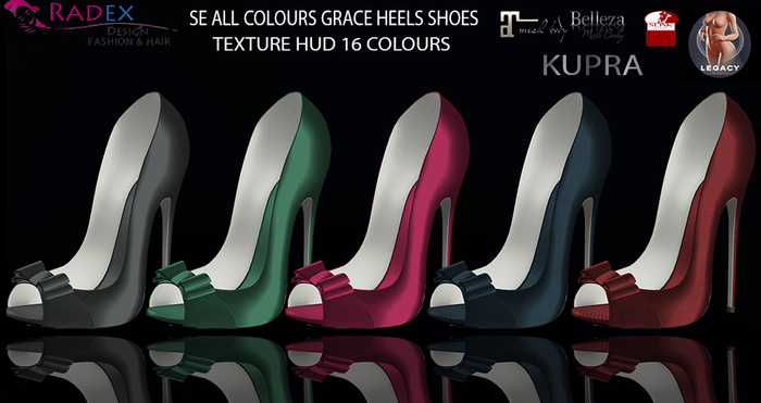 RADEX Mesh Se DEMO All Colours Grace Heels Shoes