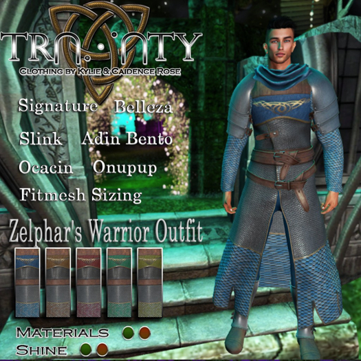 TCElven - Zelphar's Warrior Outfit w/Hud (Signature/Belleza/Slink/Adin/Ocacin/Onupup/Fitmesh sizes)