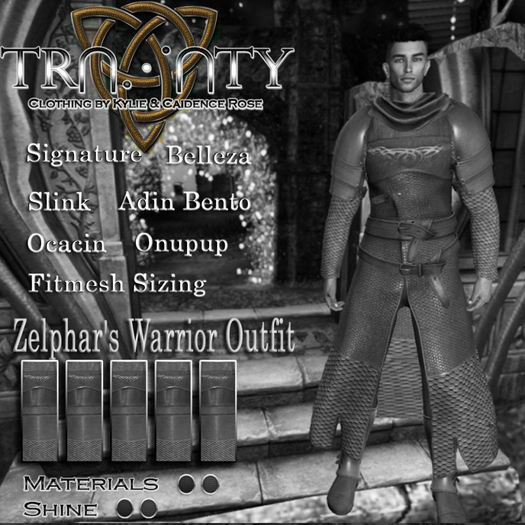 TCElven - DEMO Zelphar's Warrior Outfit w/Hud (Signature/Belleza/Slink/Adin/Ocacin/Onupup/Fitmesh sizes)