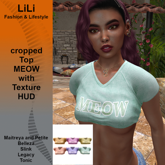 LiLi - Cropped T-Shirt Meow - 6 Colors